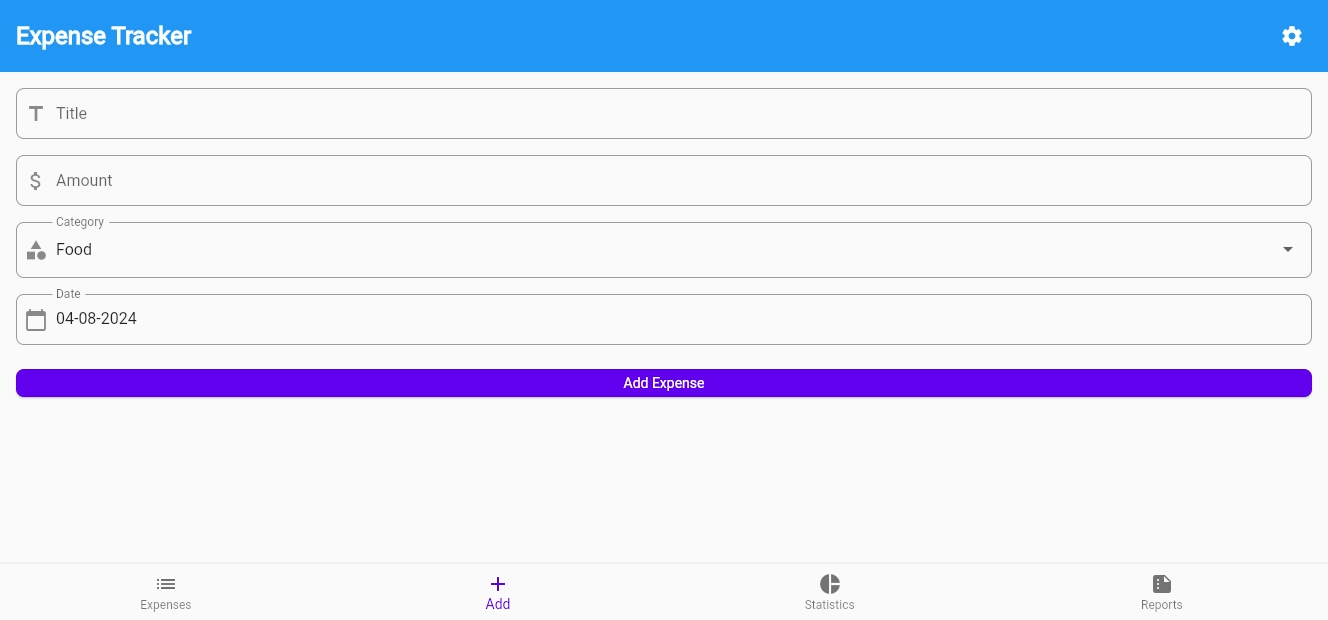 Preview of Expense tracker Project