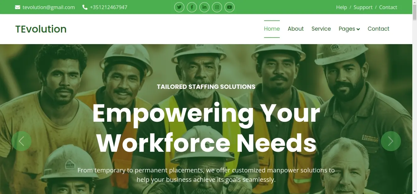 Preview of Tolerant Evolution Website